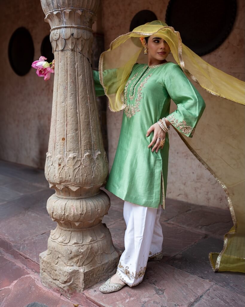 Meher Sage Kurta Set