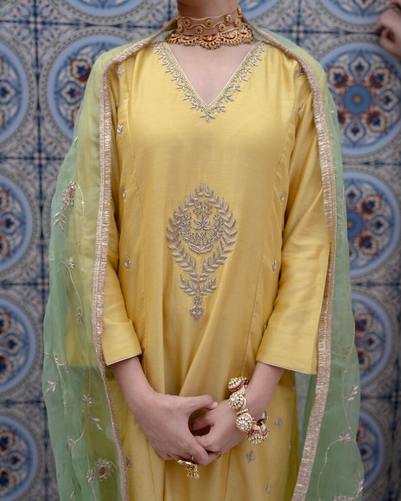Roop Amber Sage Anarkali Set