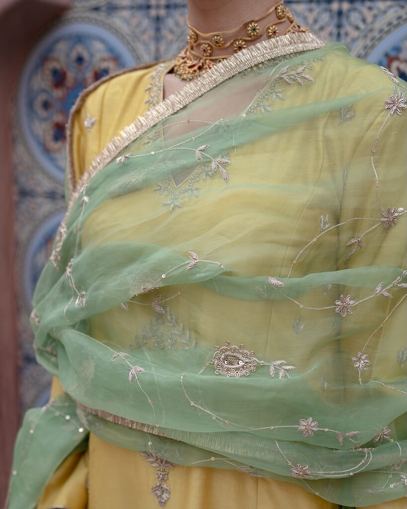 Roop Amber Sage Anarkali Set