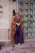 Adaa Purple Embroidered Kurti Set
